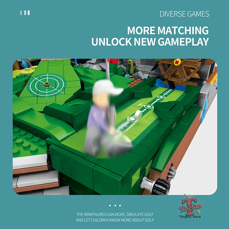 3022PCS MOC Golf Resort Kurs Modulare Bausteine Modell Pädagogisches Puzzle Ziegel Spielzeug Weihnachten Geschenke Für Kinder Jungen 86017