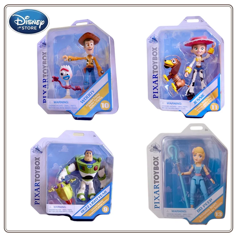 

Original Disney Genuine Toy Story Woody Jessie Buzz Lightyear Figurine Joint Movable Doll Bo Peep Peripheral Birthday Party Gift