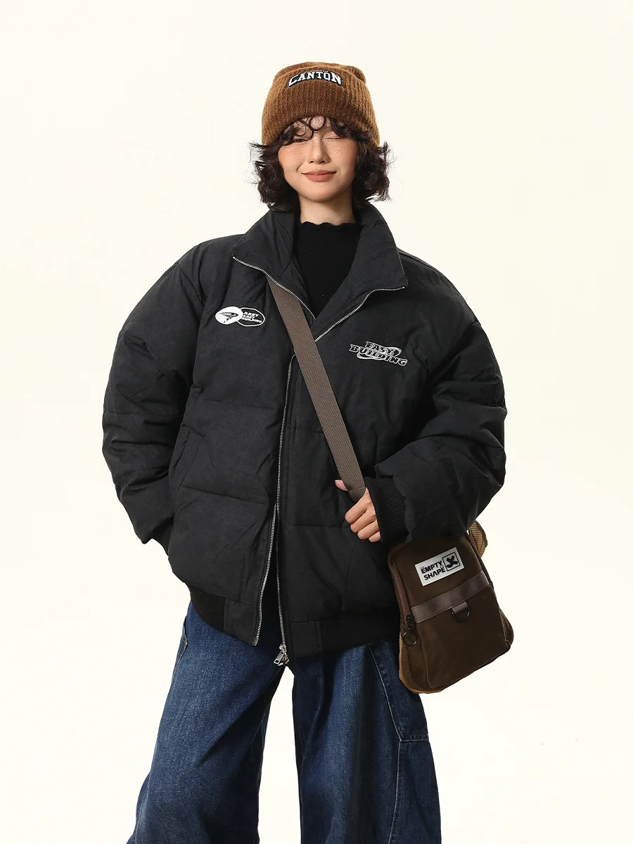 Distressed Grunge Rollkragen Feder Daunenmäntel Goth Trenchjacken für Frauen Mädchen Acamedia Streetwear Winter Herbst Oberbekleidung