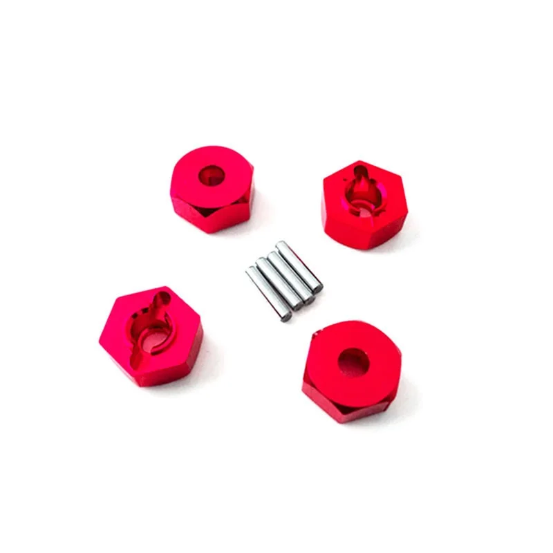 RC 4Pcs 102042 12mm 5.0 Aluminum Wheel Hex ​w/ Pins For 1/10 HSP 94101 94102  94103 94107 94110 94111 94122 94123 On/Off-road Dr