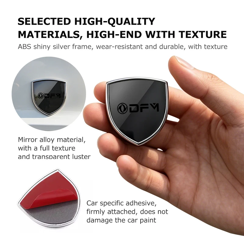 For Dongfeng Motor Car Alloy Sticker Shield Styling Emblem Accessories DFM Aeolus ax3 k01 Ax5 580 DFSK Glory 360 Cefiro MX6 S50 view 4
