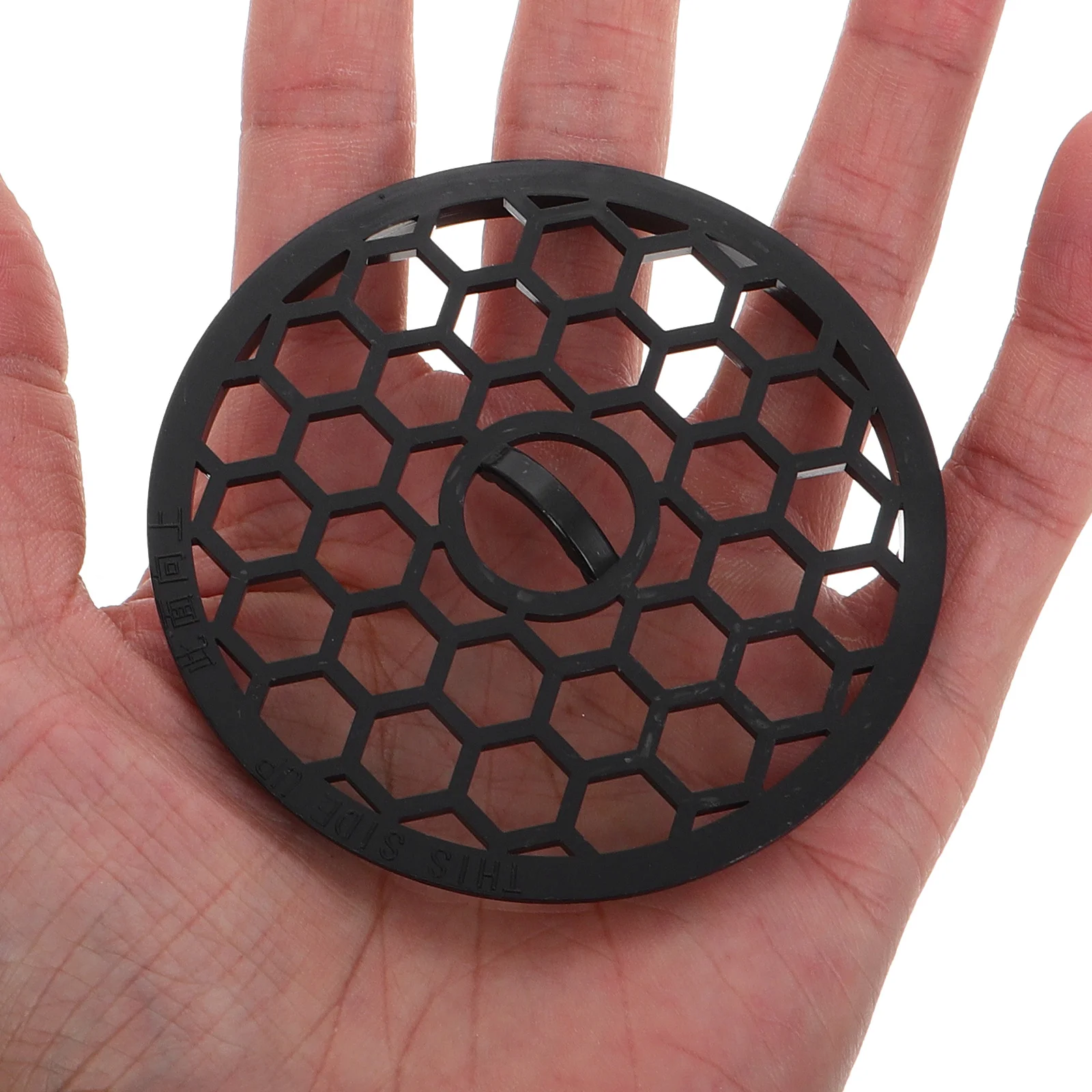 فلتر تصريف الأرضية، شبكة بلاستيكية سوداء لليخوت وقارب الكاياك والحمام، فعال لمنع الحطام، متين ومقاوم للماء