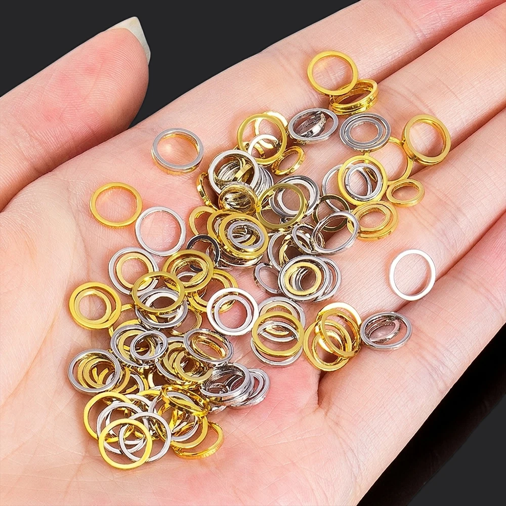 10 Pieces of 18K Copper Alloy Closed Jump Rings and Open Connector Rings for DIY Jewelry, Necklace, and Bracelet Making
