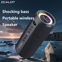 ZEALOT S51Pro RGB Light 40W Power 5200 Battery Capacity 12 Hours Playback Portable Wireless Speaker with RGB Light.