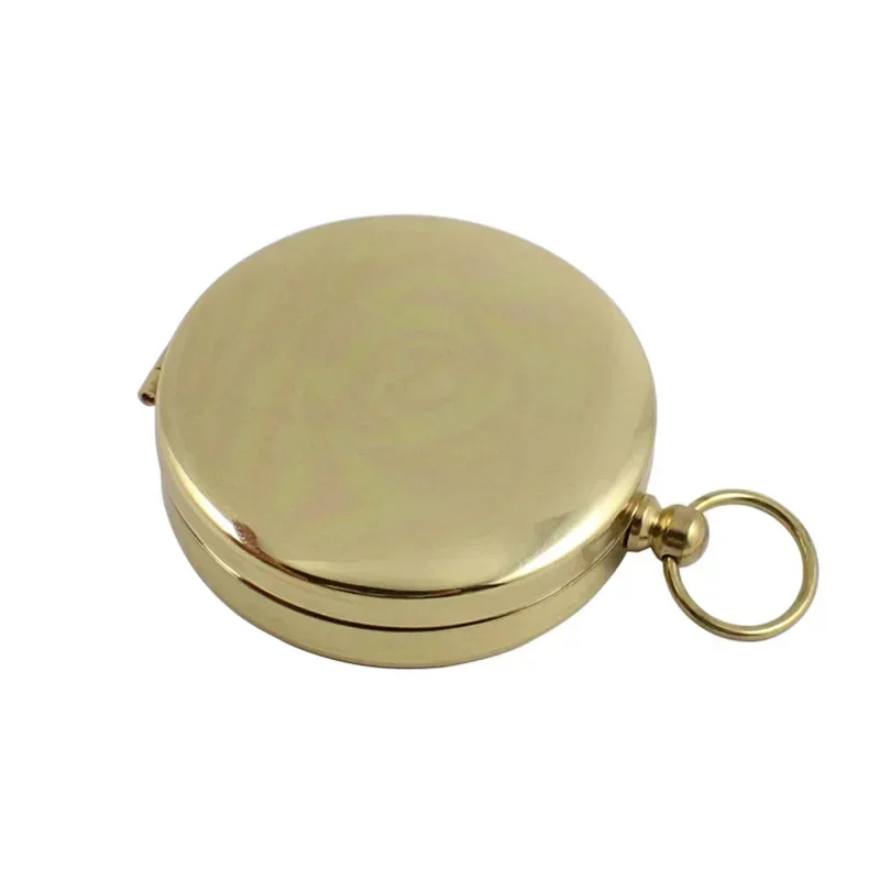 Compass New Outdoor Camping Hiking Portable Pocket Brass Gold Color Copper Compass Navigation with Noctilucence Display image 6