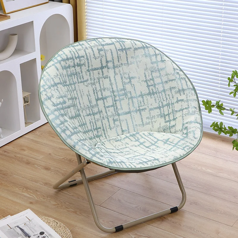 Summer Cooling Anti-Slip Round Chair Seat Protectors Ice Silk Moon Tavern Chair Covers for Office Home Restaurant Leisure Chairs