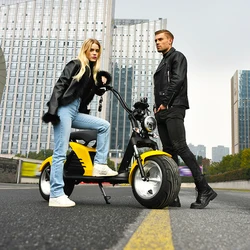 Adult Electric Motorcycle 3000W Motor Max Speed 70 KM/H 18 Inch Fat Tire  60V30AH Mileage 60-80KM  2 Wheel E Scooter