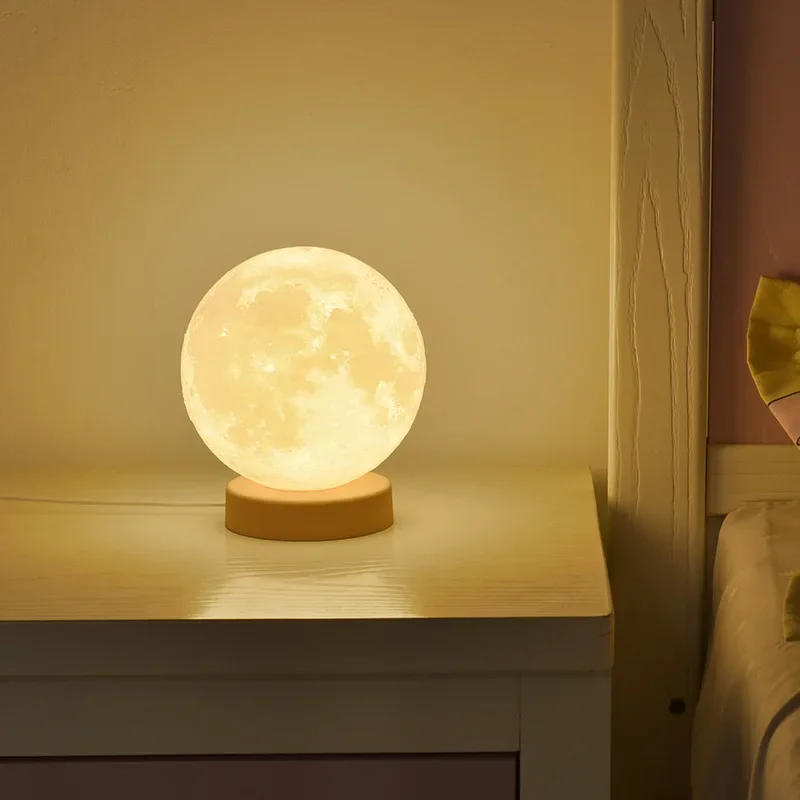 Lampe LED en forme de lune, design danois, éclairage d'ambiance, luminaire décoratif d'intérieur, idéal pour un salon ou une chambre à coucher