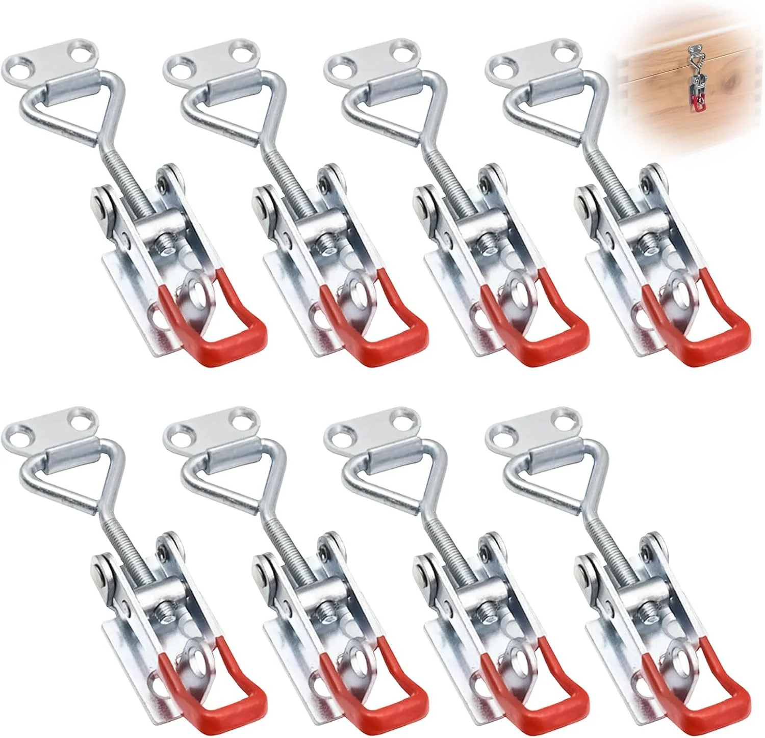 

【Adjustable Toolbox Latches 8Pack】Metal Flip Lever Clasps with Quick Release Lock for DIY Case ,Tool Box,Instrument CaseRepair