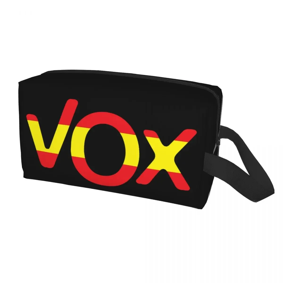 Travel Spanish Political Party Toiletry Bag Portable Spain Vox Logo Cosmetic Makeup Organizer Women Beauty Storage Dopp Kit Case