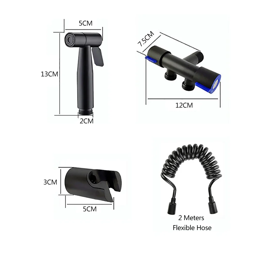 Handheld Wc Spuit Flush Kit Outdoor Rvs Handheld Cleaner Kraan Badkamer Muur Gemonteerde Sproeier Accessoires