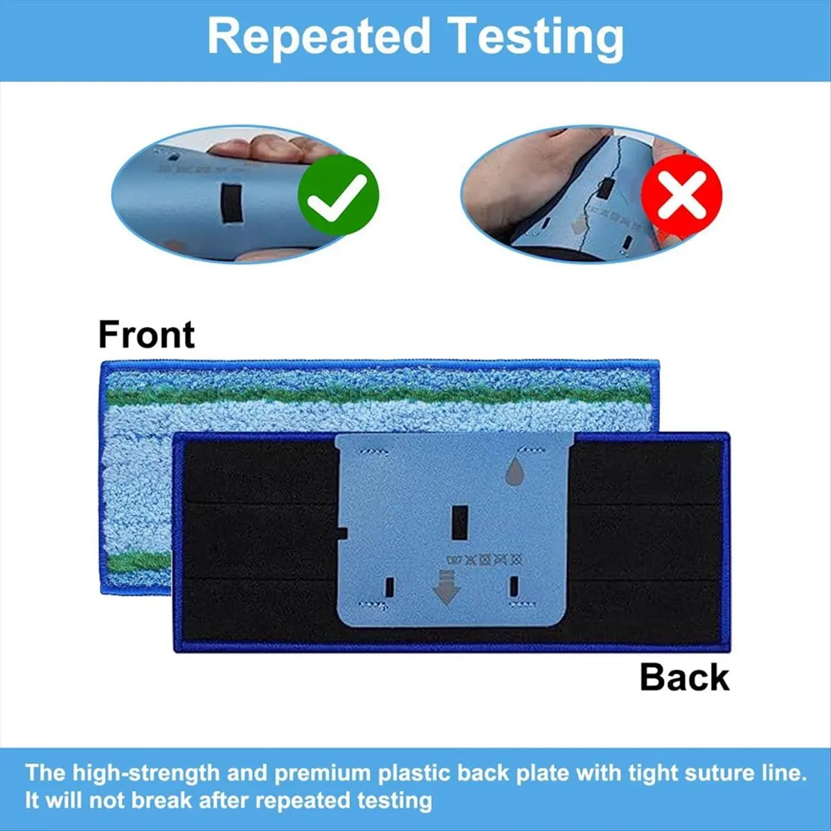 BRILLIANT 9PCS Wet Mopping Pads for M6 Ultimate Robot Mop 6012, 6110, 6112, 6113 Washable and Reusable Mop Cloth