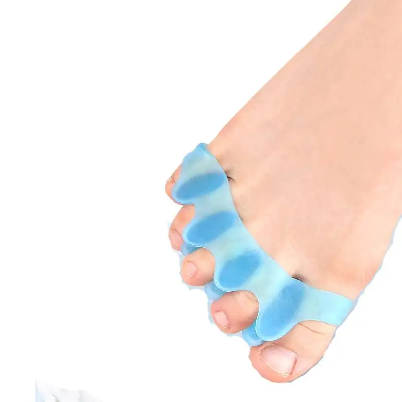 1/10Pairs Blue Toes Separator Suitable Bunion Corrector Soft Gel Straightener Stretchers Foot Care Pedicure Spacers Orthopedic