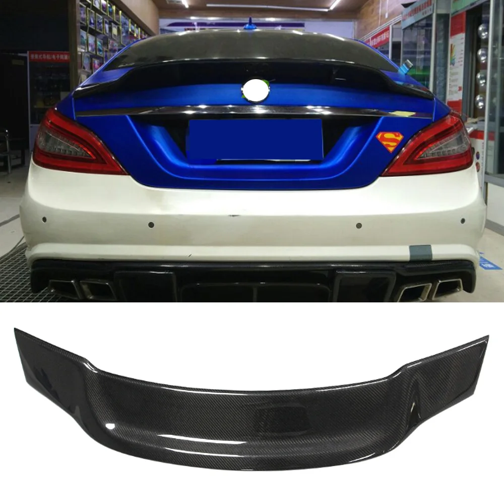 Carbon Fiber / FRP Rear Trunk Spoiler Boot Lip Wing for Mercedes-Benz W218 CLS350 CLS400 CLS500 CLS63 AMG Sedan 2012 - 2017