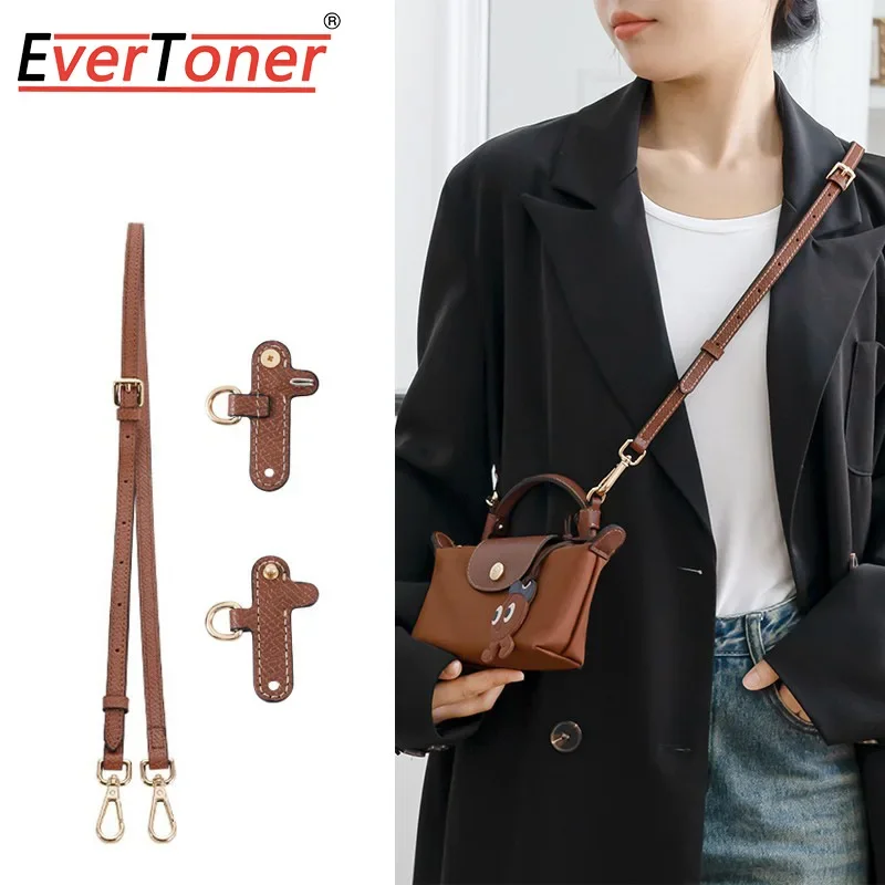 

EverToner Shoulder Strap For Long-champ Mini Bag Crossbody Free Punching Leather Ring Bag Adjustable Bag Strap Accessories
