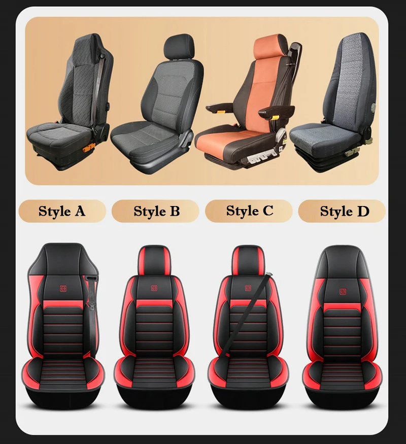 Großer LKW-Bus-Ledersitzbezug, strapazierfähiges Kissen für SITRAK SCANIA Volvo Benz Renault DAF IVECO ISUZU TATRA Peterbilt – Detail 3
