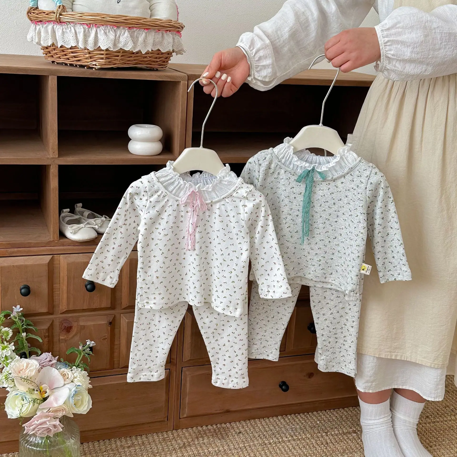 2026 Spring New Product: Baby and Toddler Autumn Clothes and Pants Two-piece Set, Women's Baby Long Sleeved Home Clothes
