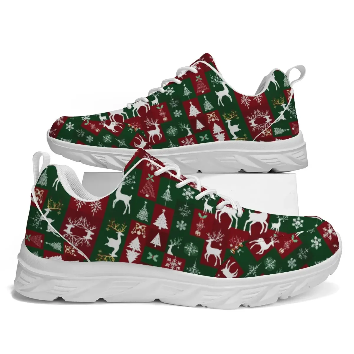 Men Non Slip Athletic Running Sneakers Christmas Lightweight Breathable Comfortable Gym Training Walking Sports Casual Shoes