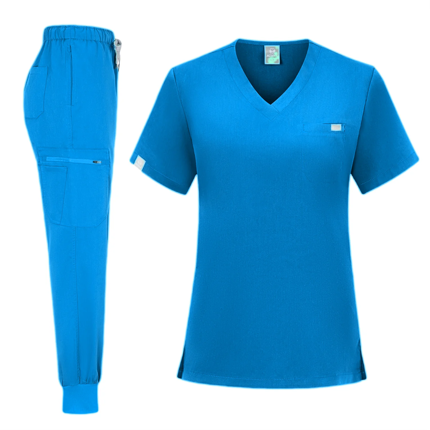 Camicetta chirurgica aderente Slim scrub medico Joggers camice medico camice da laboratorio uniformi da infermiera Fashions uniforme da salone Spa per le donne