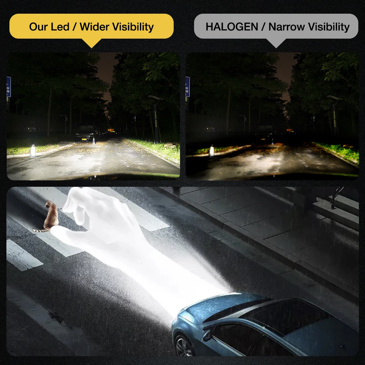 Katur 2x H4 9003 HB2 Car Led Headlight Bulb Canbus Fanless Silent Design 16000lm 80W Plug and Play For Skoda Octavia 1996~2010