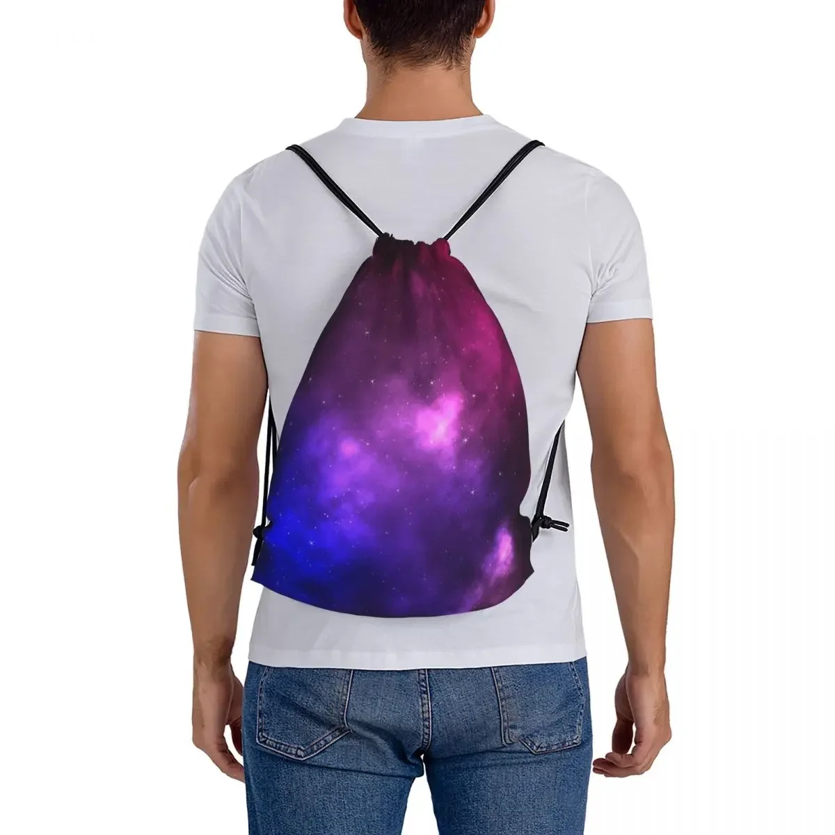 Sacs à dos Galaxy Bisexual Pride pour hommes et femmes, sacs à cordon de proximité portables, sac de rangement de poche Bundle, sac à livres d'école, mode