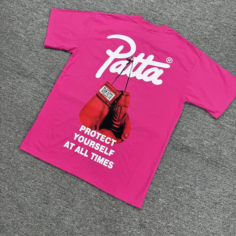High-quality Patta Short-sleeved T Shirt Streetwear Men Women Same Style Print Tops Trend Brand PATTA T-shirt Loose Clothes