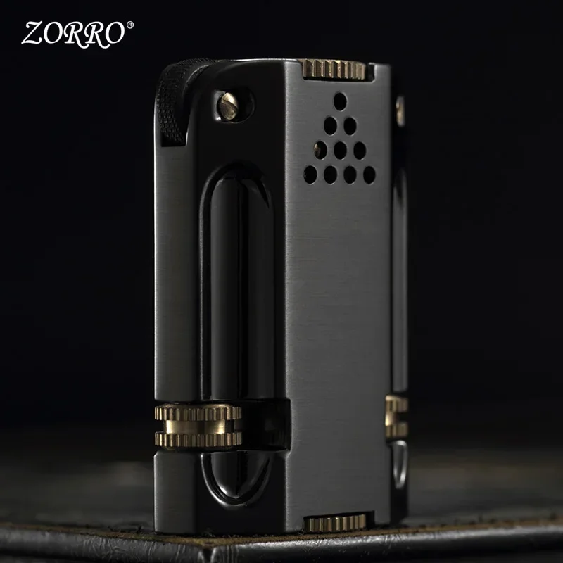 

ZORRO creative double grinding wheel lighter torch old-fashioned retro windproof lighter men's small gift gadgets for men