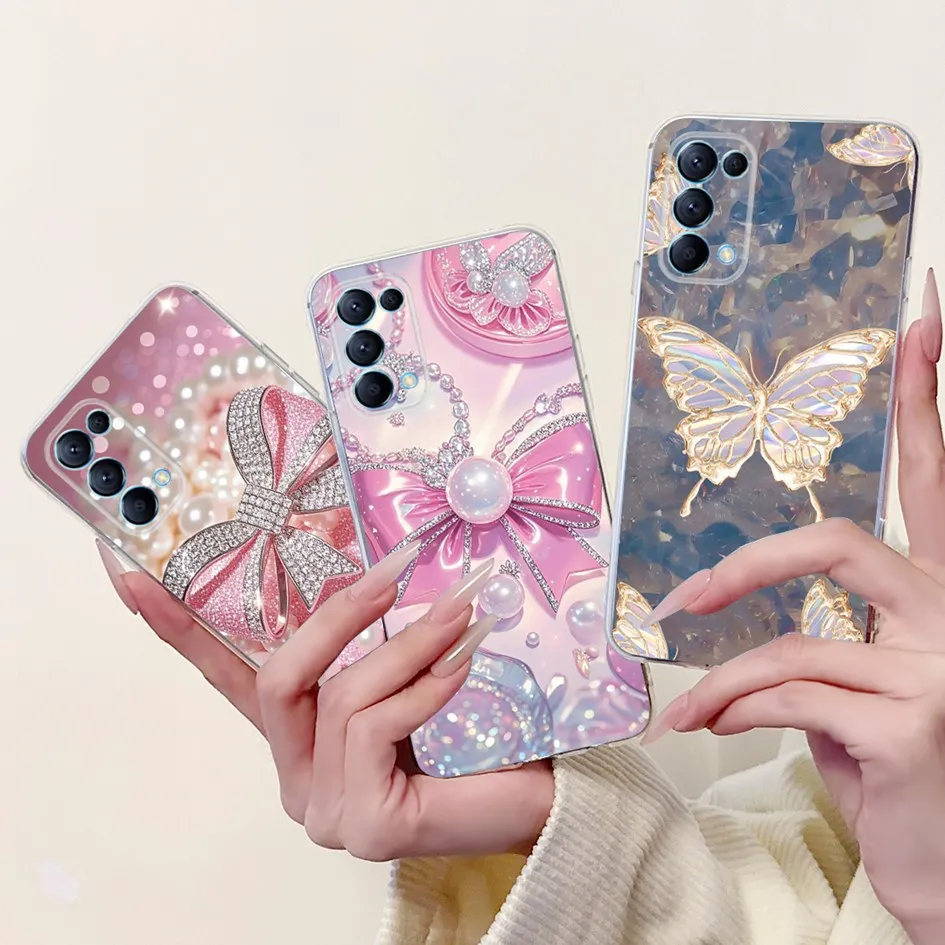

Для OPPO Reno5 5G Чехол Reno5 Pro 5G CPH2145 CPH2201 Funda Популярный мягкий чехол с рисунком бабочки для Reno 5 4G CPH2159 Shell
