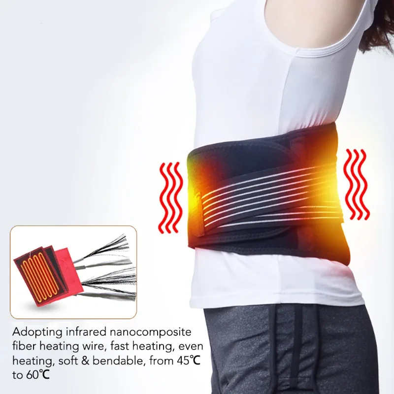 Electric heating protection vibration massage waist warming waist hot health care brace waist belt