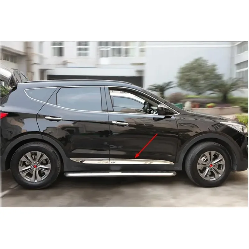 High quality ABS body side moldings side door decoration for Hyundai Santa Fe ix45 2013-2018