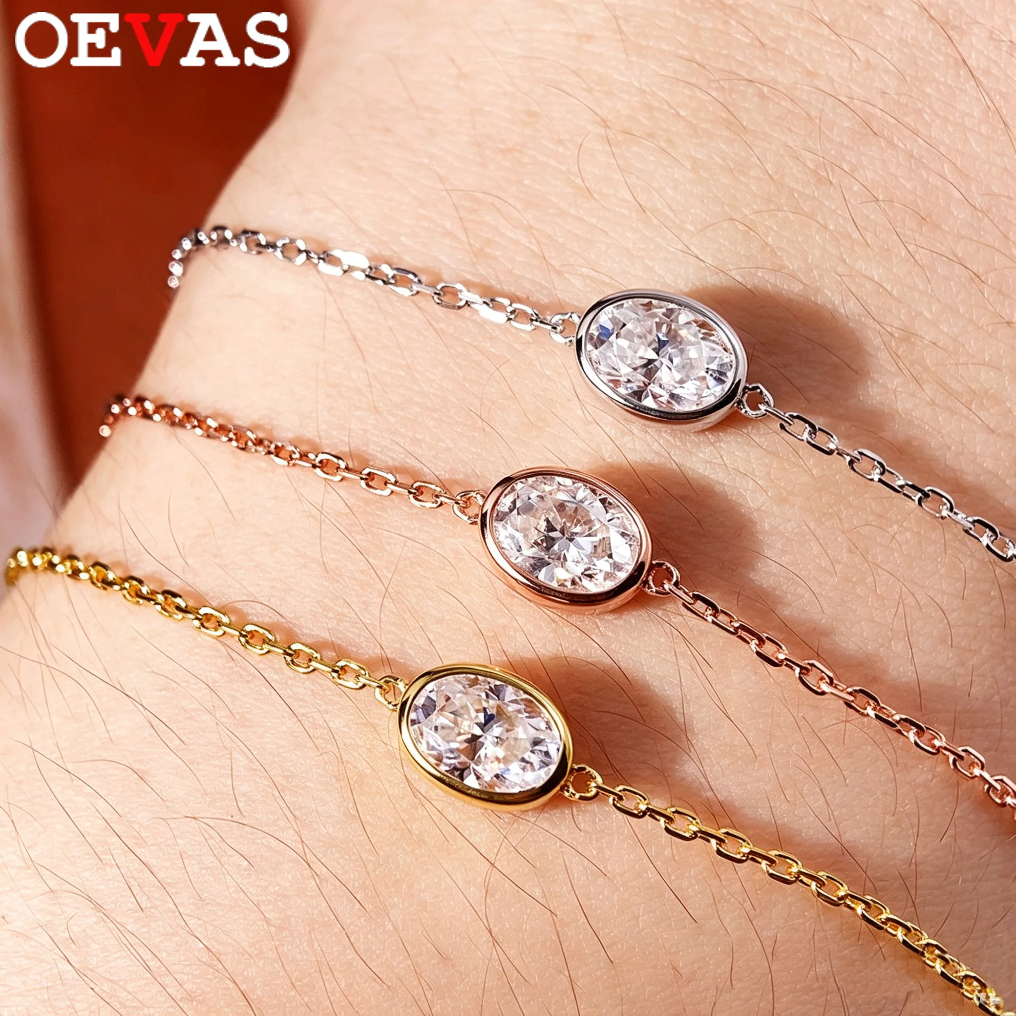 oevas-1ct-2ct-オーバルカット-モアサナイト-ブレスレット-女性用-s925-シルバーメッキ-18k-ゴールド認定-ソリティア-ウェディング-リストチェーン-ジュエリー