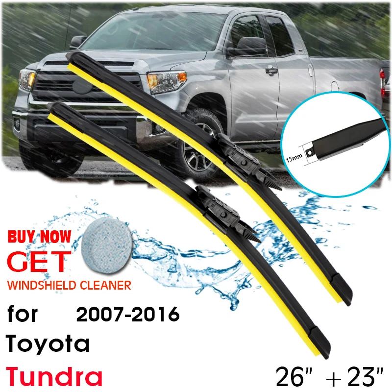 

Car Blade Wiper Window Windshield Rubber Silicon Refill Wiper For Toyota Tundra 2007-2016 LHD / RHD 26"+23" Car Accessories