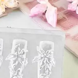 

Цветочная серия 3D силиконовые аксессуары для ногтей, форма для резьбы, ледяной цветок, лилия, шаблон «сделай сам», форма для резьбы по дизайну ногтей, подвески