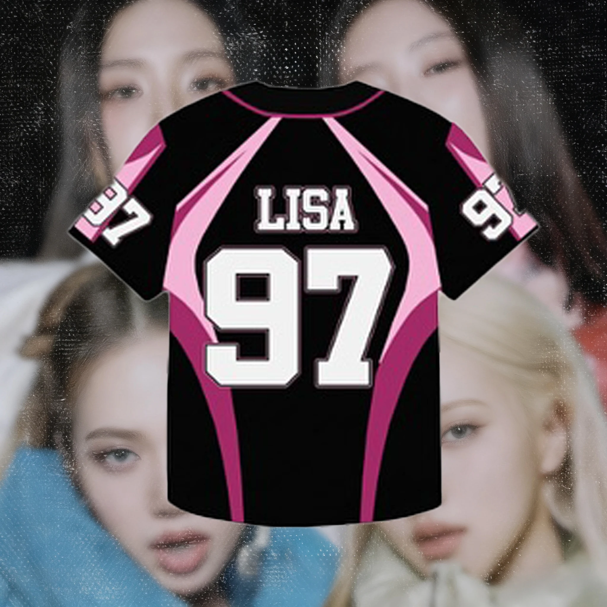 2026 جديد حار الكورية فتاة مجموعة JISOO/جينني رسالة تي شيرت مطبوع Ins موضة الاتجاه قميص Y2K المرأة المتضخم مريحة #4