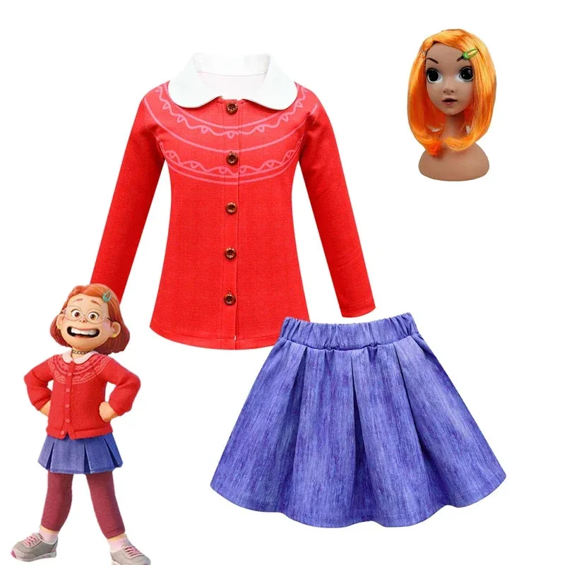 

Anime turn red costume princess dress sexy suit for Girls cosplay Mei red carnival birthday party dress for girls costume