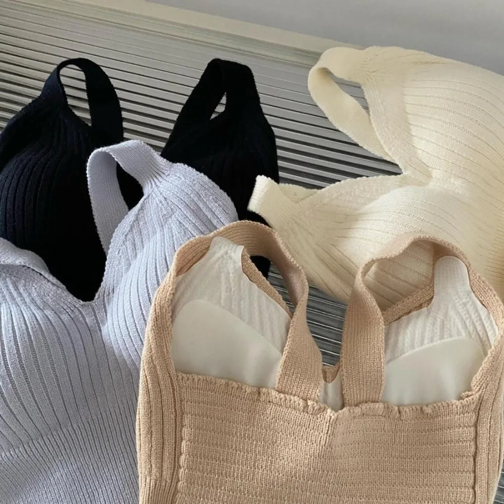 V-Neck Design Thermal Underwear Vest One-Piece Cup Heat-Generating Padded Camisole Top Strap Style Thickened Warm