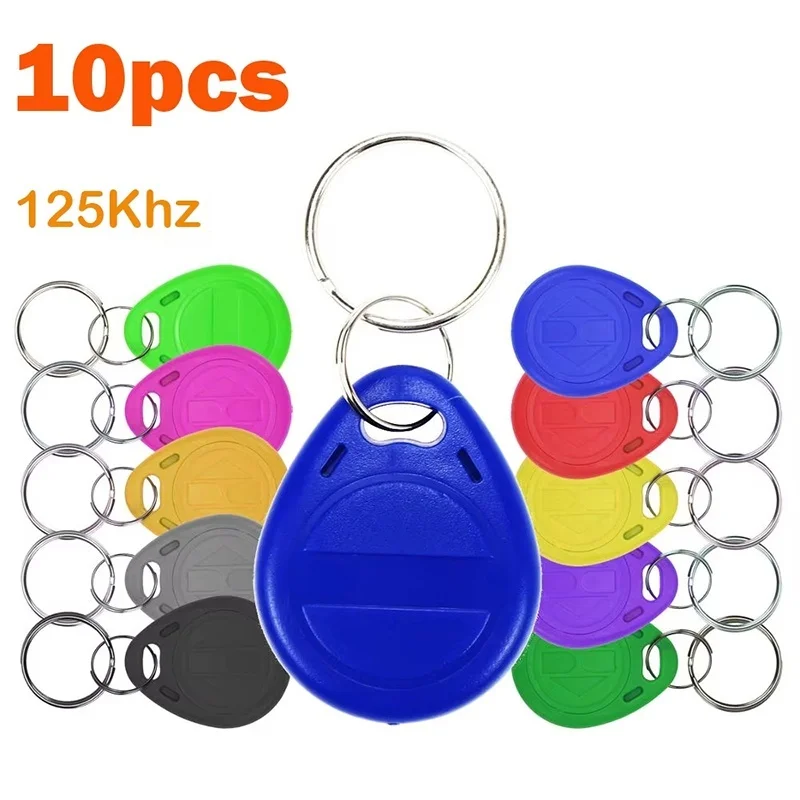 10-20pcs 125KHz Read-Only RFID TK4100 EM4100 Smart Chip Proximity Keyfobs Smart Secure Door Entry Access ID Keychain Token Tag