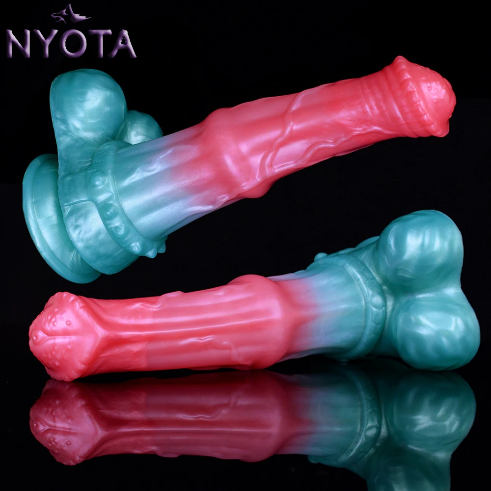 

NYOTA Soft Horse Dildo Realistic Penis Cock With Sucker Anal Plug G-Spot Stimulator Prostate Massager Sexy Toys For Women Men