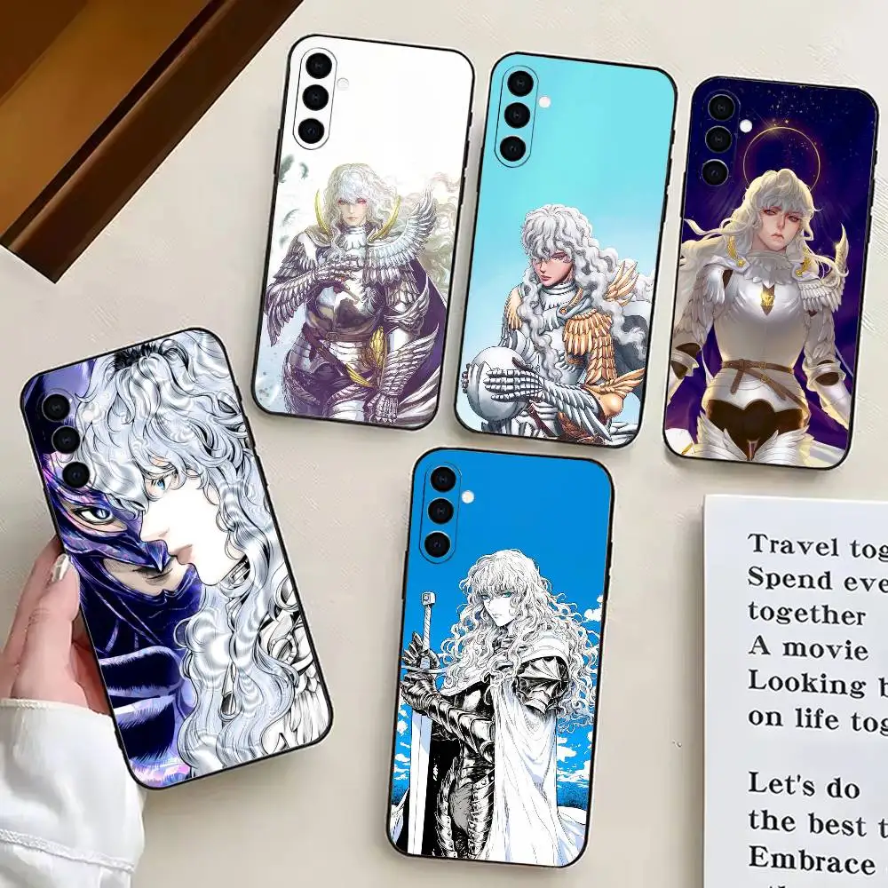 

G-Griffith-S B-Berserk-S GB Phone Case Black Silicone Soft For Samsung Galaxy A73,A72,A71,A70,A53,A52,A51