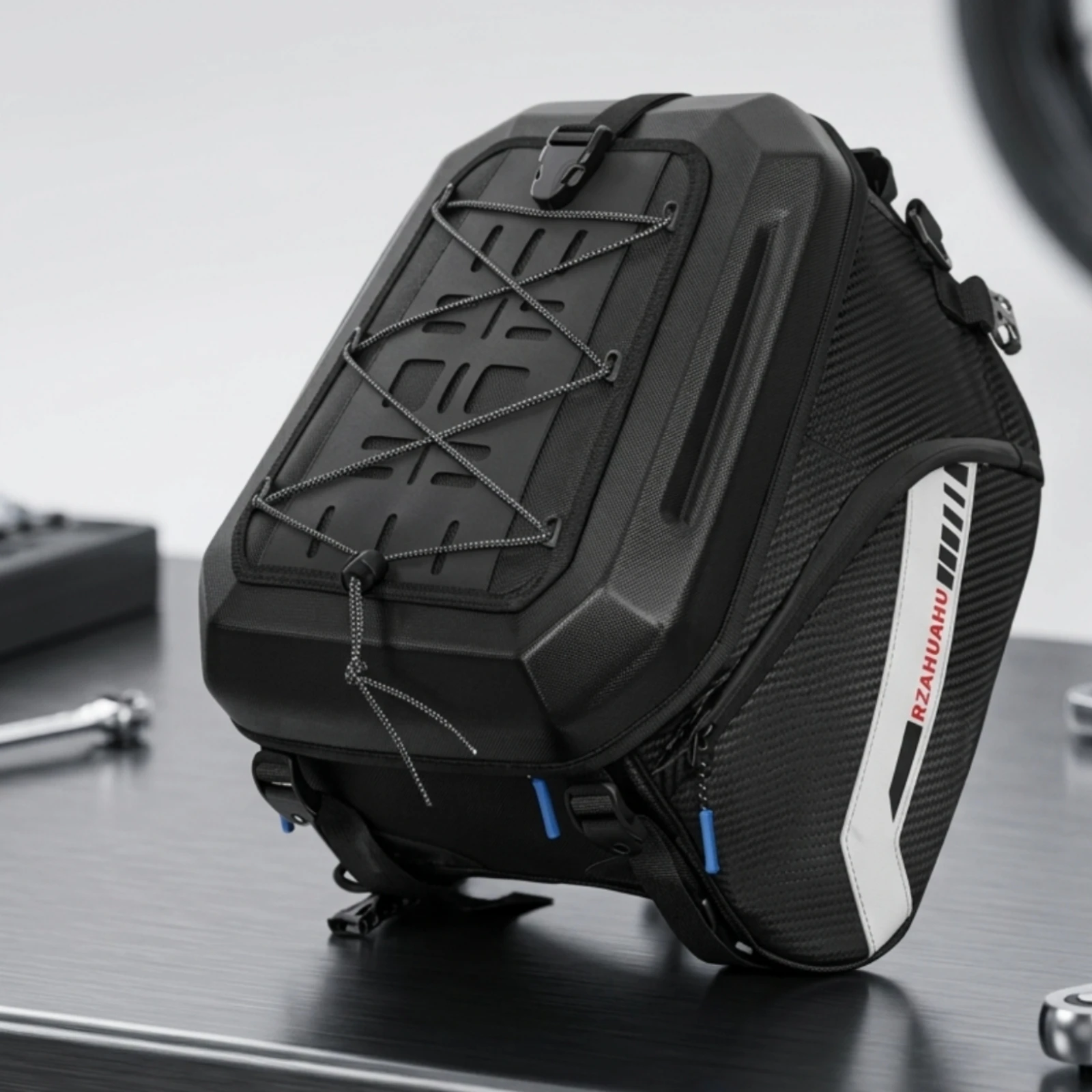 Motorcycle Tail Bag with Straps Long-Lasting Motorcycle Rear Seat Bag Universal Tear-Resistant for Motorcyclists, Touring
