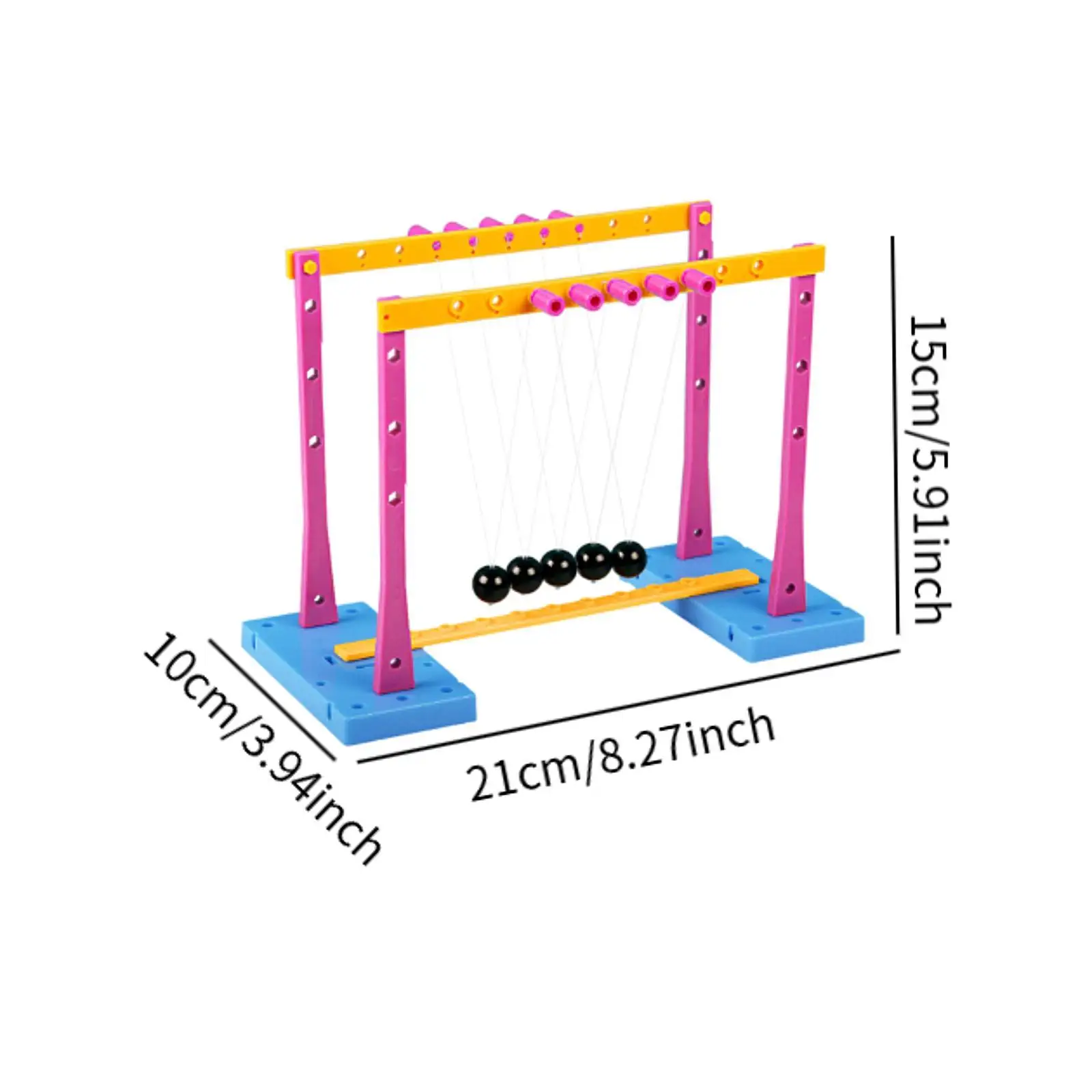 Square Newton Balls Energy Conservation Funny Physical Model Force Transfer Balance Balls Desk Decorations Newton Pendulum Balls view 6