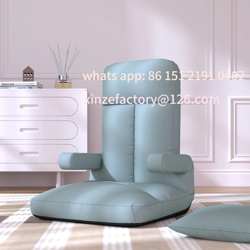 

Customizable Krzesło Pojedyncze Tatami Siedzisko z Regulowanym Oparciem Poduszka Podłogowa Do Sypialni/Balkonu Zmywa