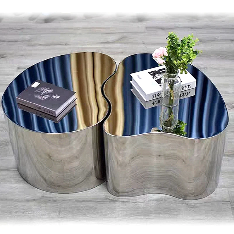 2023 Luxury Stainless Steel Coffee Table Special Shape Tea Table Living Room Household High End Funiture Coffee Table