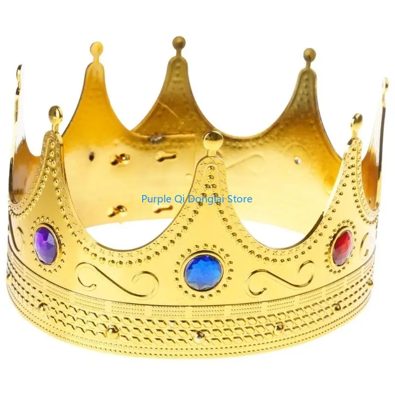 L21E Golden Princed and King Crowns Halloween Dressing Up Costume Accessories Gifts