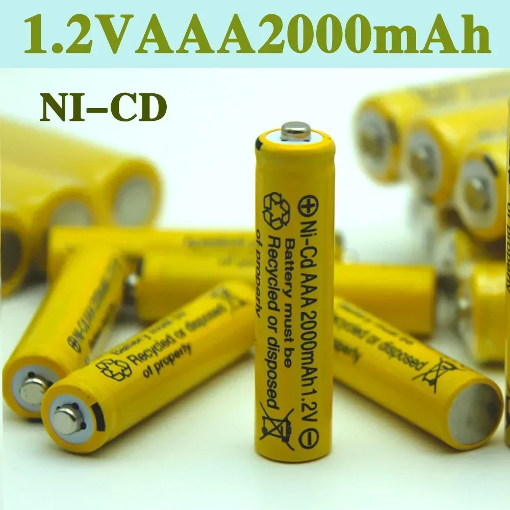 1.2V AAA  2000mAh Rechargeable Battery NI-CD 1.2 V AAA Battery for Clocks Mice Computers Toys So on  Battery