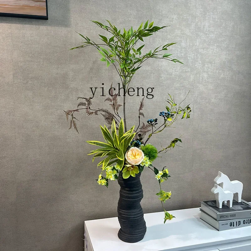 YFY Niche Artificial Flower Arrangement Wall Hole Groove Wall Grid Slot High-End Bionic Flower