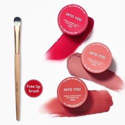 INTO YOU Canned Lip Mud 4 Colors Lips Makeup Lipstick Long Lasting Velvet Waterproof Moisturizing Cosmetic Lip Matte Tint