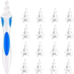 Spiral Ear Wax Remover Portable Soft Earwax Remover Ear pick Ear Cleaner EarWax Cleaning Tool 16 Replacement Head Ear Care Tools
