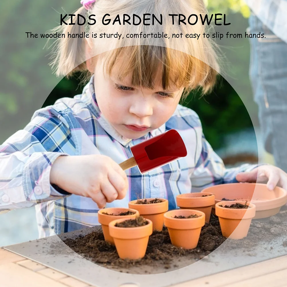 6 Pcs Children's Planting Tools Kids Gardening Set with Trowel Yard Wooden Rake