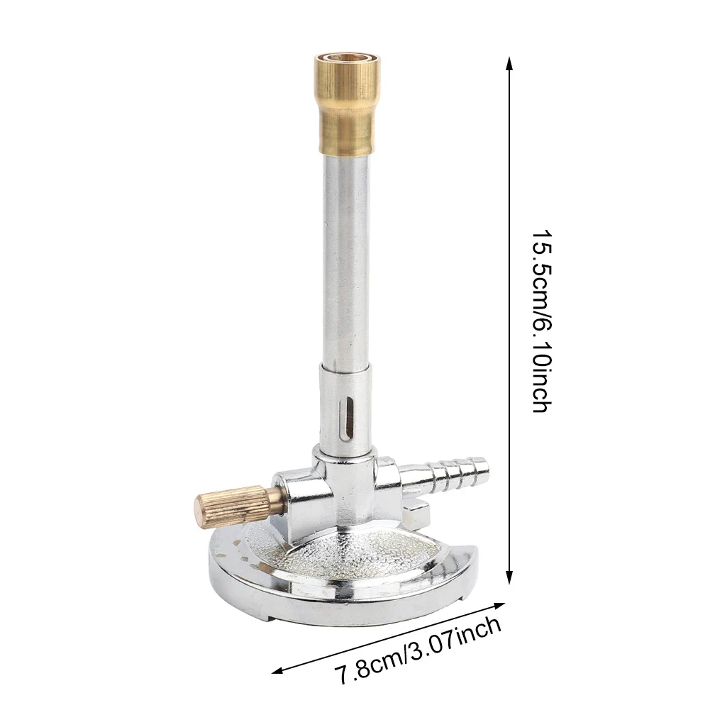 1 szt. Mikro pojedyncza rura Bunsena odporna na ciepło laboratoryjne urządzenie grzewcze metalowy palnik gazowy do rurociągów ciekłych gaz węglowy